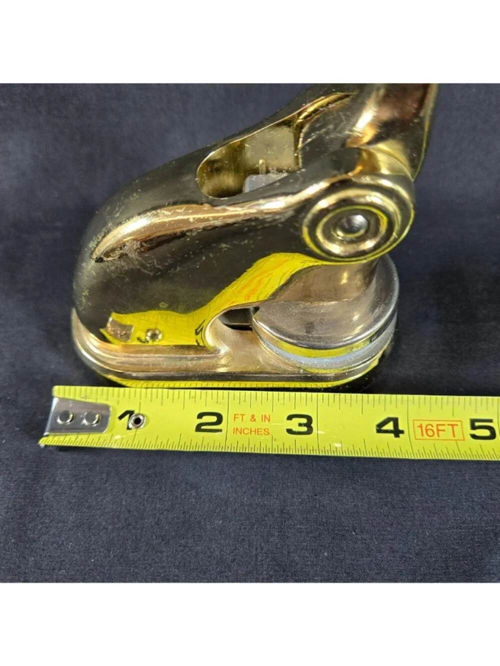 Vintage Star Case Lever Brass Seal Embosser Library Stamp Hong Kong